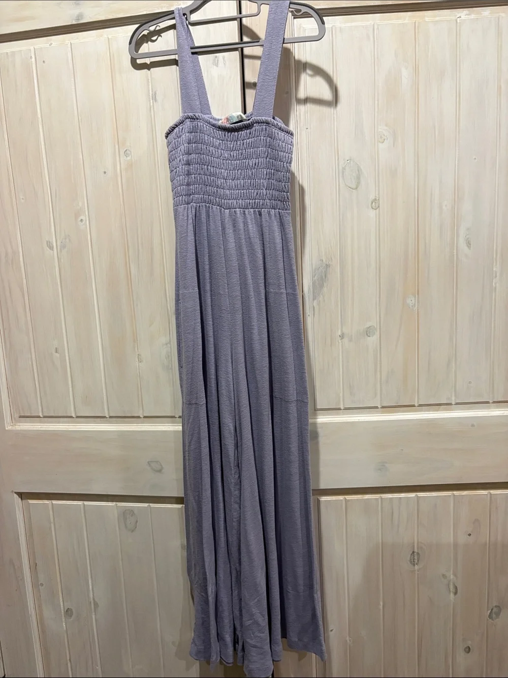 Free People Lavender Smocked Jumpsuit